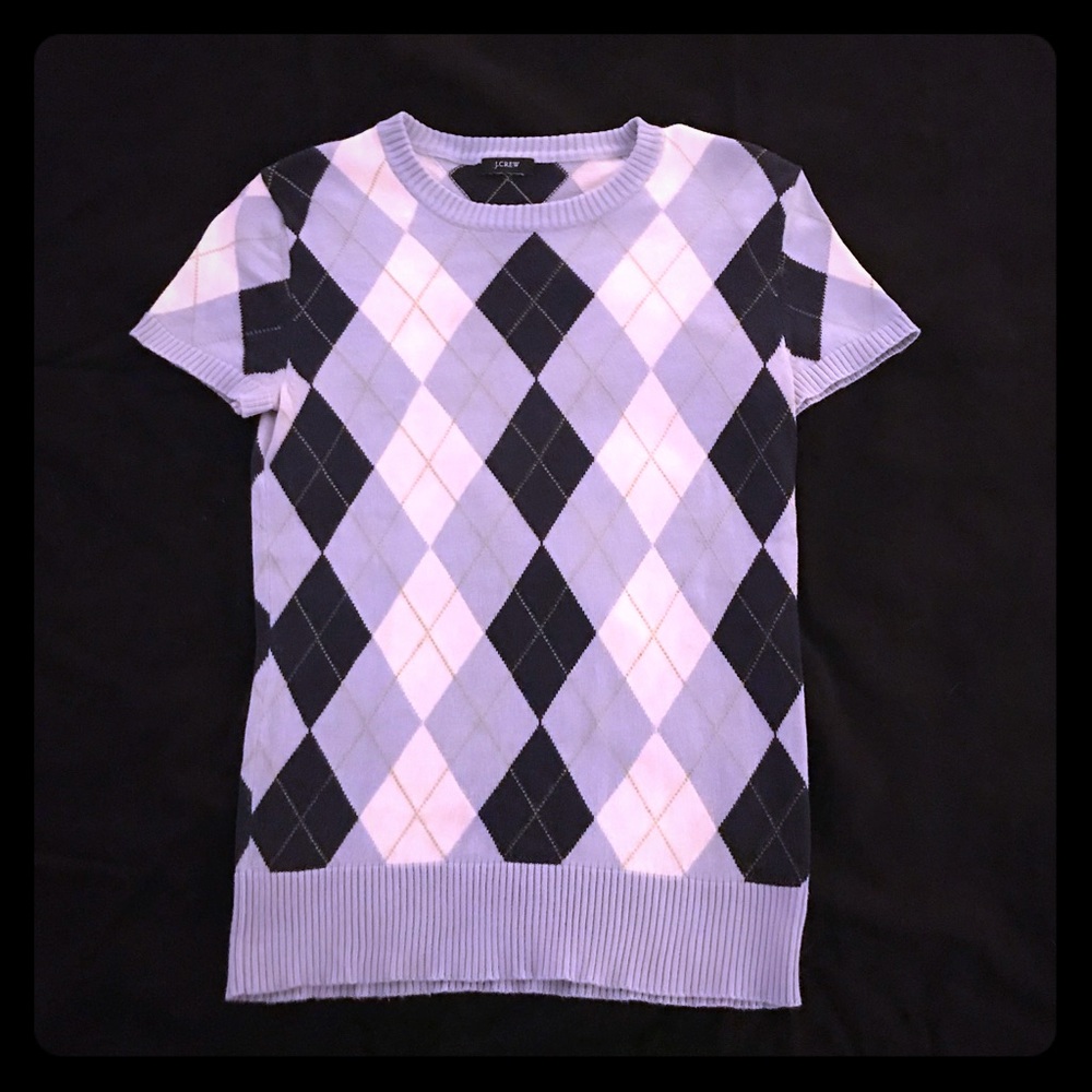 JCREW Argyle Light Pullover Sweater